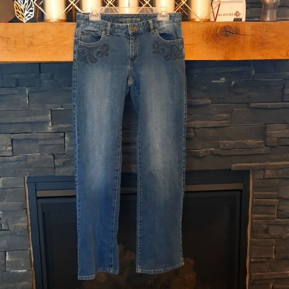 Michael kors size 6 embellished denim jeans